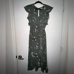 Green Floral Summer Dress